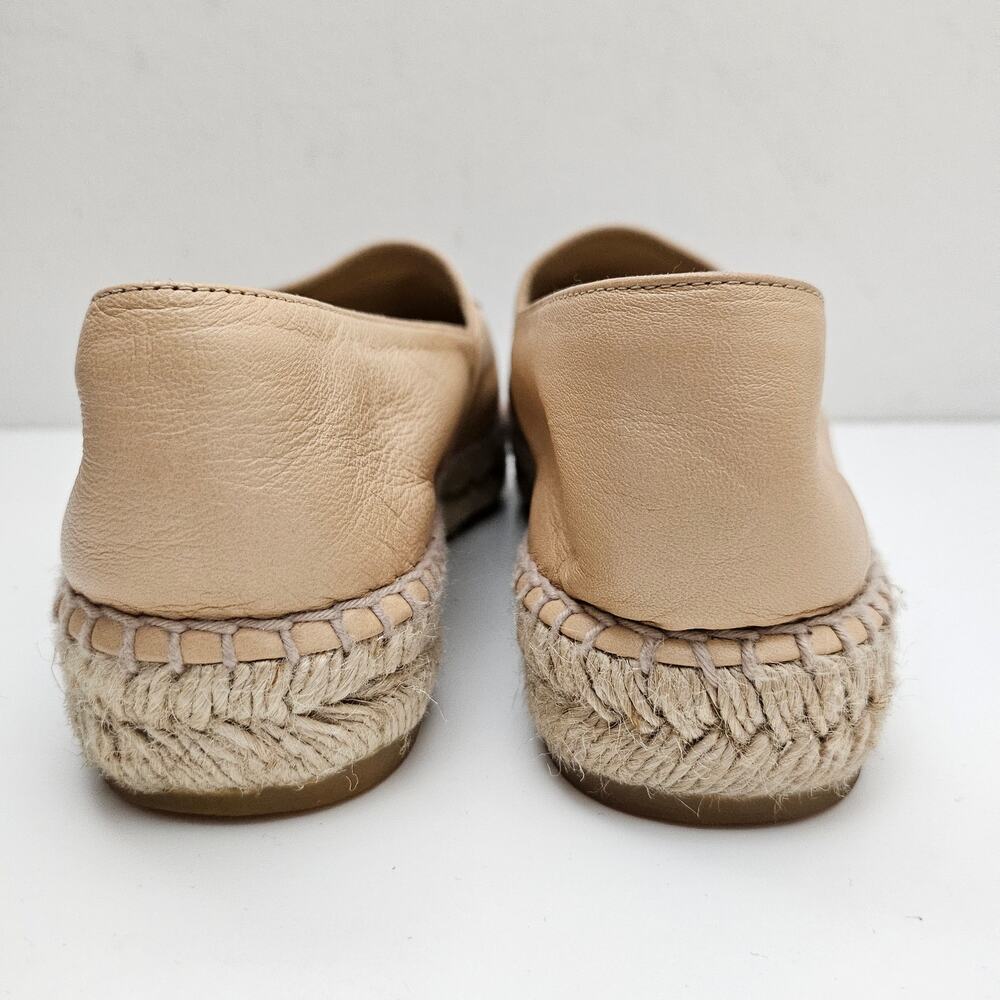 Chanel Bi-Color Black Beige Lambskin CC Logo Espadrilles US 7 / EU 37 - Picture 4 of 7